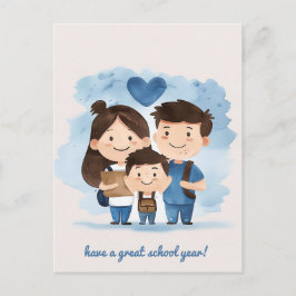School-Kinderen Briefkaart