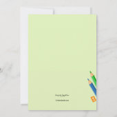 School-Kinderen Terug naar schoolfeest Kaart (Achterkant)