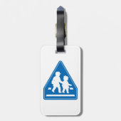 School Kinderkruising > Japans verkeersbord Bagagelabel (Achterkant verticaal)