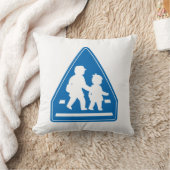 School Kinderkruising > Japans verkeersbord Kussen (Deken)