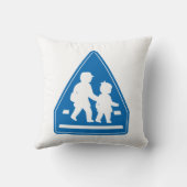 School Kinderkruising > Japans verkeersbord Kussen (Achterkant)