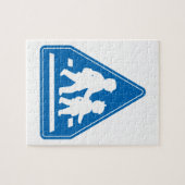 School Kinderkruising > Japans verkeersbord Legpuzzel (Horizontaal)