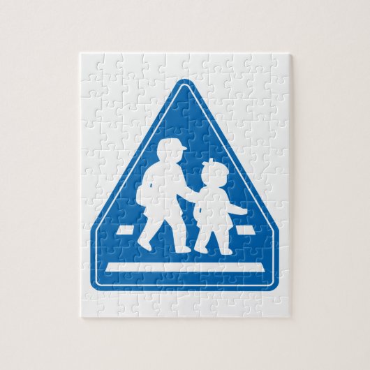 School Kinderkruising > Japans verkeersbord Legpuzzel (Verticaal)