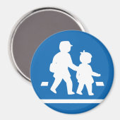 School Kinderkruising > Japans verkeersbord Magneet (Voorkant / Achterkant)