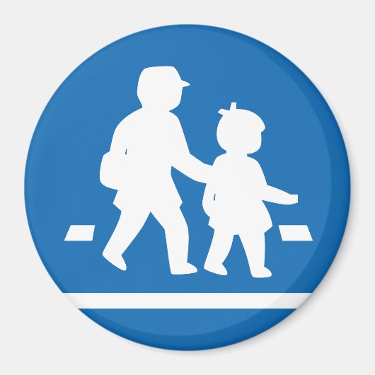 School Kinderkruising > Japans verkeersbord Magneet (Voorkant)