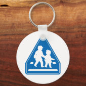 School Kinderkruising > Japans verkeersbord Sleutelhanger (Voorkant)