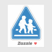 School Kinderkruising > Japans verkeersbord Sticker (Vel)