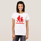 School Kinderkruising > Japans verkeersbord T-shirt (Voorkant volledig)