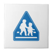 School Kinderkruising > Japans verkeersbord Tegeltje (Voorkant)