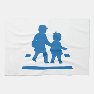 School Kinderkruising > Japans verkeersbord Theedoek