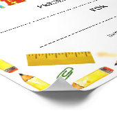 School klas prestatie award bewerkbaar poster (Hoek)