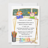 School klaslokaal schoolbord cartoon kinder kleurr kaart (Voorkant)