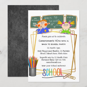 School klaslokaal schoolbord cartoon kinder kleurr kaart
