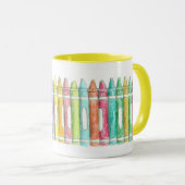 School Kleur Crayon Basisschool Leraar Mok (Voorkant rechts)