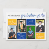 School Kleuren Afstudeerfeest Kaart (Voorkant)