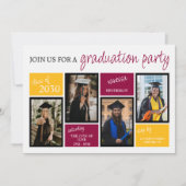 School Kleuren Afstudeerfeest Kaart (Voorkant)