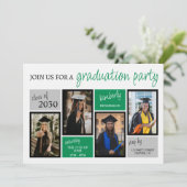 School Kleuren Afstudeerfeest Kaart (Staand voorkant)