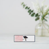 School Kleuren Goud & Blauw Foto Lijst Mini Visitekaartje (Staand voorkant)