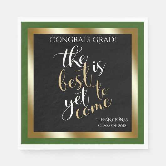 School Kleuren Groen Best is nog te komen Afstudee Servet (Voorkant)