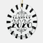 School Kleuren Klasse van 2026 Foto Keramisch Ornament (Links)