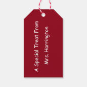 School kleurpotloden gepersonaliseerd cadeaulabel (Achterkant)