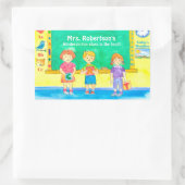 School Kleuterschool Klasse Studenten Aangepaste N Rechthoekige Sticker (Tas)