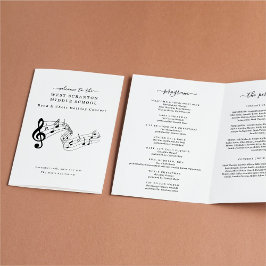 School Koor- of Bandconcertprogramma Flyer