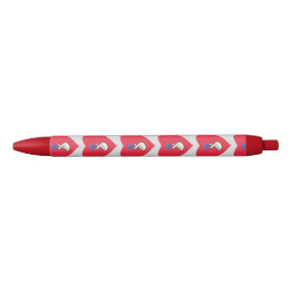 School Korean Kpop Pattern Red Blue Hand Heart Zwarte Inkt Pen
