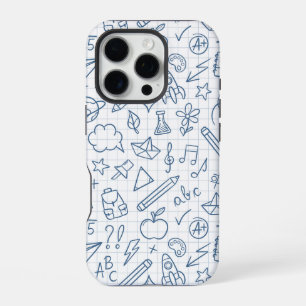 School krabbelt leraar telefoonhoesje iPhone 16 pro hoesje
