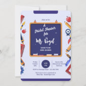 School krijtbord uitnodiging (Voorkant)