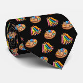 School Kunstleraar Patroon Necktie Tie Stropdas (Opgerold)