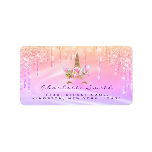 School Label Holograaf Unicorn Birthday (Voorkant)
