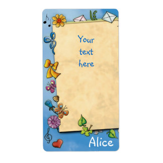 School Labels met uw notitie