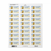 School Labels met wijze uil (Full Sheet)