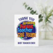 School Leerkracht Ouder TAG TEAM Briefkaart (Staand voorkant)