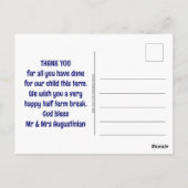 School Leerkracht Ouder TAG TEAM Briefkaart (Achterkant)