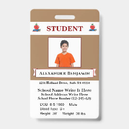 School Leerling Kind Foto Id Identificatiekaart Badge