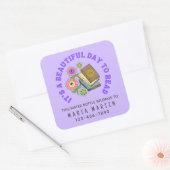 School Leesnaam Deze waterfles behoort tot Vierkante Sticker (Envelop)