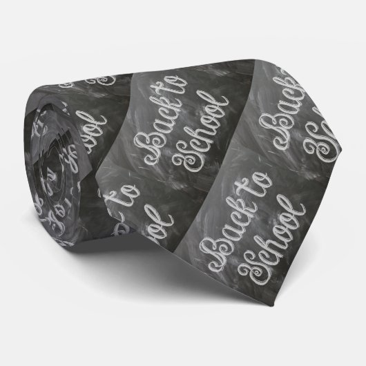 School Leraar Biologie Blackboard Chalk stropdas (Opgerold)