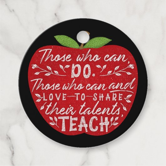 School leraar dank je | Apple Teaching Quote Bedankjes Labels (Voorkant)