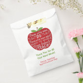 School leraar dank je | Apple Teaching Quote Bedankzakje (Gezegeld)