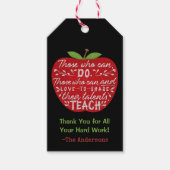 School leraar dank je | Apple Teaching Quote Cadeaulabel (Voorkant)