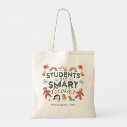 School Leraar Einde van het Jaar Kerst Feestdagen Tote Bag (Achterkant)