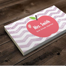 School leraar Girly Chevron Stripes Big Apple