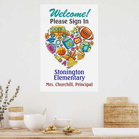 School/leraar Poster (Keuken)