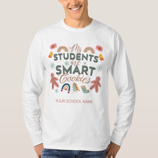 School Leraar Smart Cookies Gag T-shirt (Voorkant)