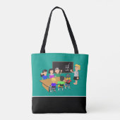 School Leraar Student Classroom Canvas tas (Achterkant)