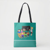 School Leraar Student Classroom Canvas tas (Voorkant)