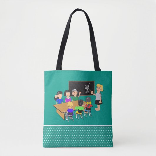 School Leraar Student Classroom Canvas tas (Voorkant)