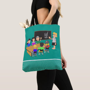 School Leraar Student Classroom Canvas tas